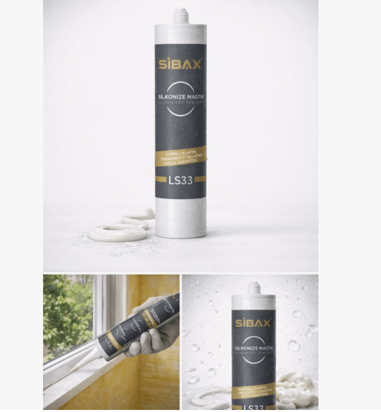 SİBAX SİLİKONİZE BEYAZ MASTİK 450 GR ( 30 AD )